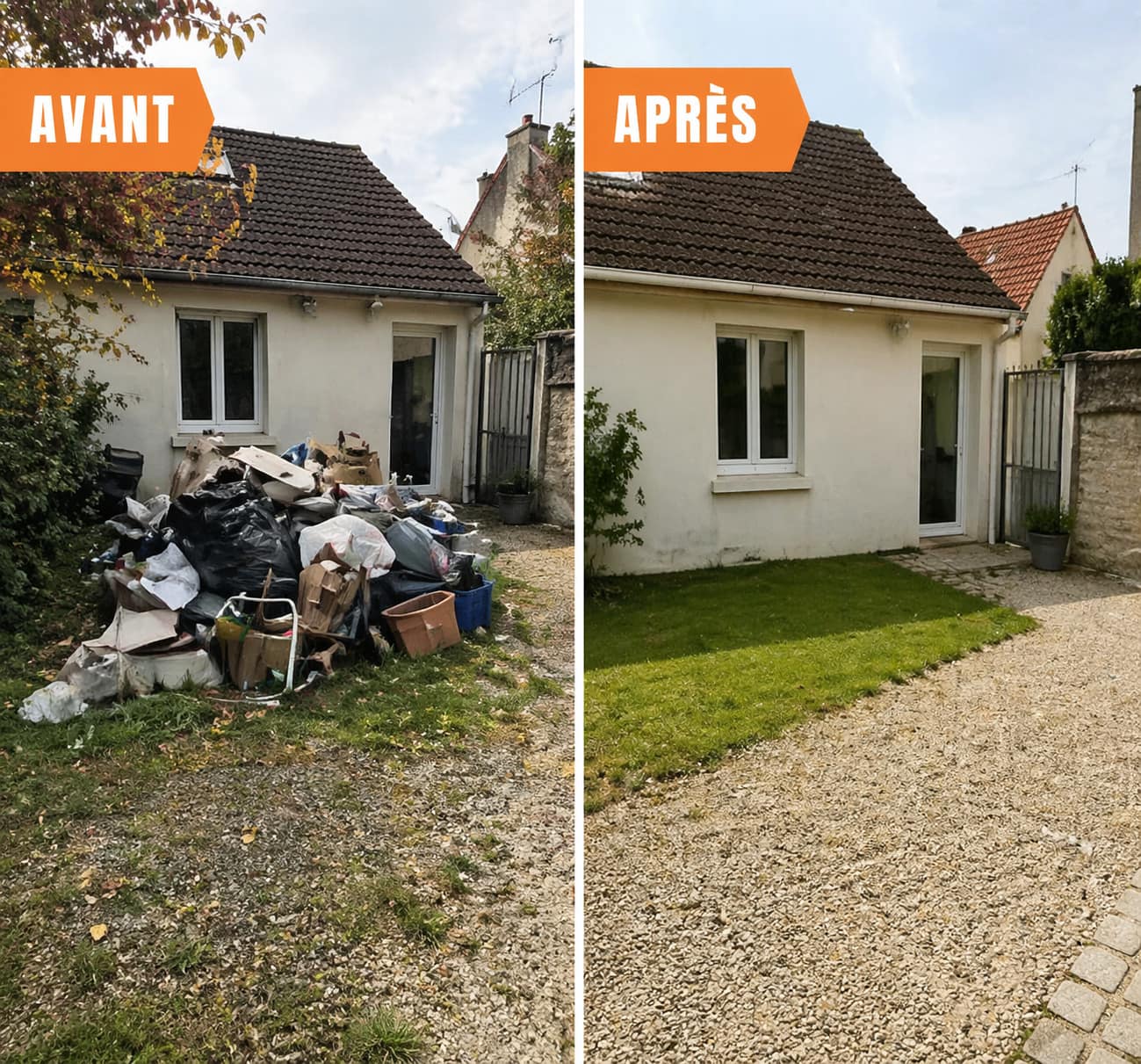 Maison et extérieurs pour cave encombrée à Villefranche-de-Rouergue